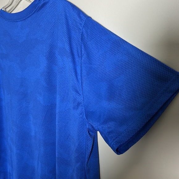 Nike Superset Dri-Fit Blue waffle knit Polyester Y2K Performance T-Shirt Size XL - Picture 9 of 11